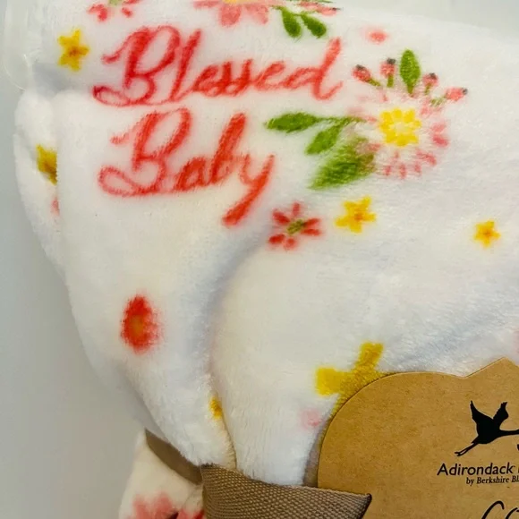 Adirondack Baby by Berkshire My Cozy Baby Blanket Blessed Baby Christian Crosses - Picture 3 of 12